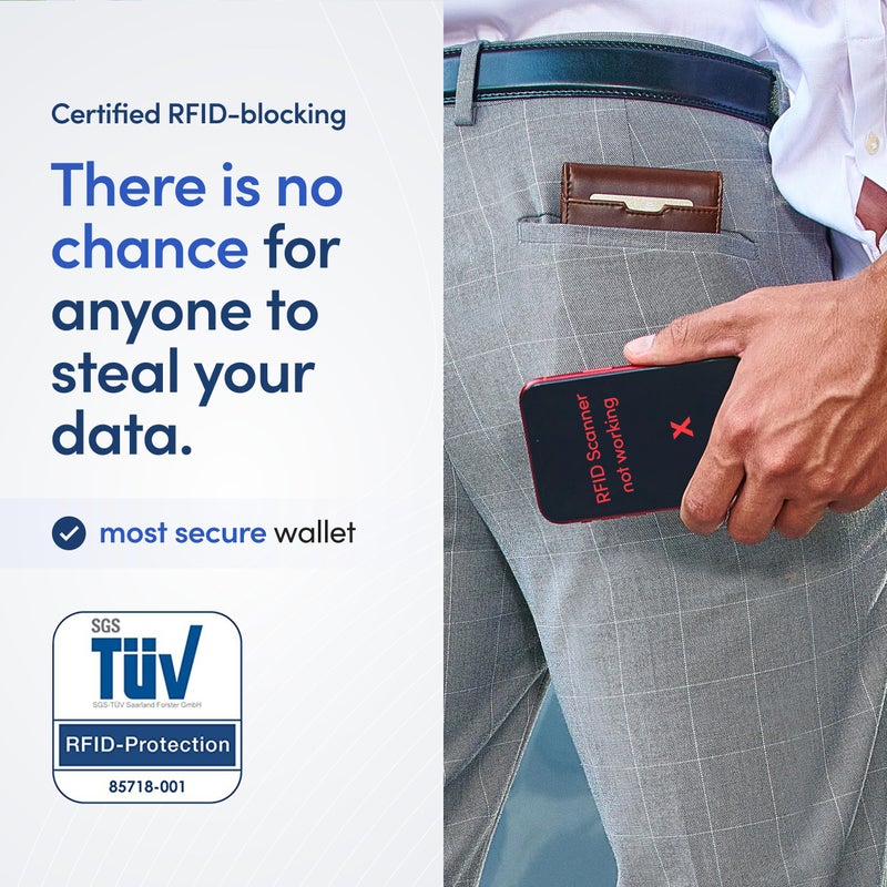 TRAVANDO Mens Wallet with Money Clip AUSTIN RFID Blocking Bifold Credit Card Holder for Men with Gift Box - Image 4